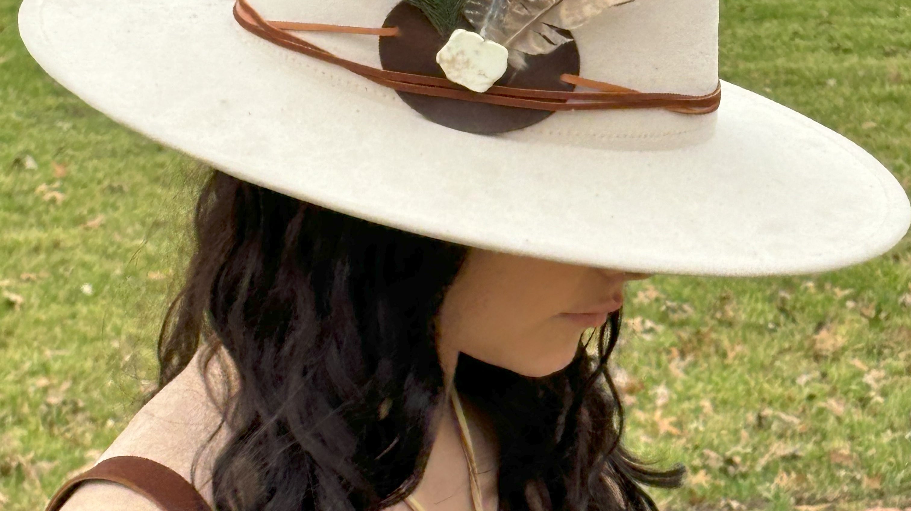Trending NOW! Natural Feather Hat Bands with Turquoise and Leather Accents
