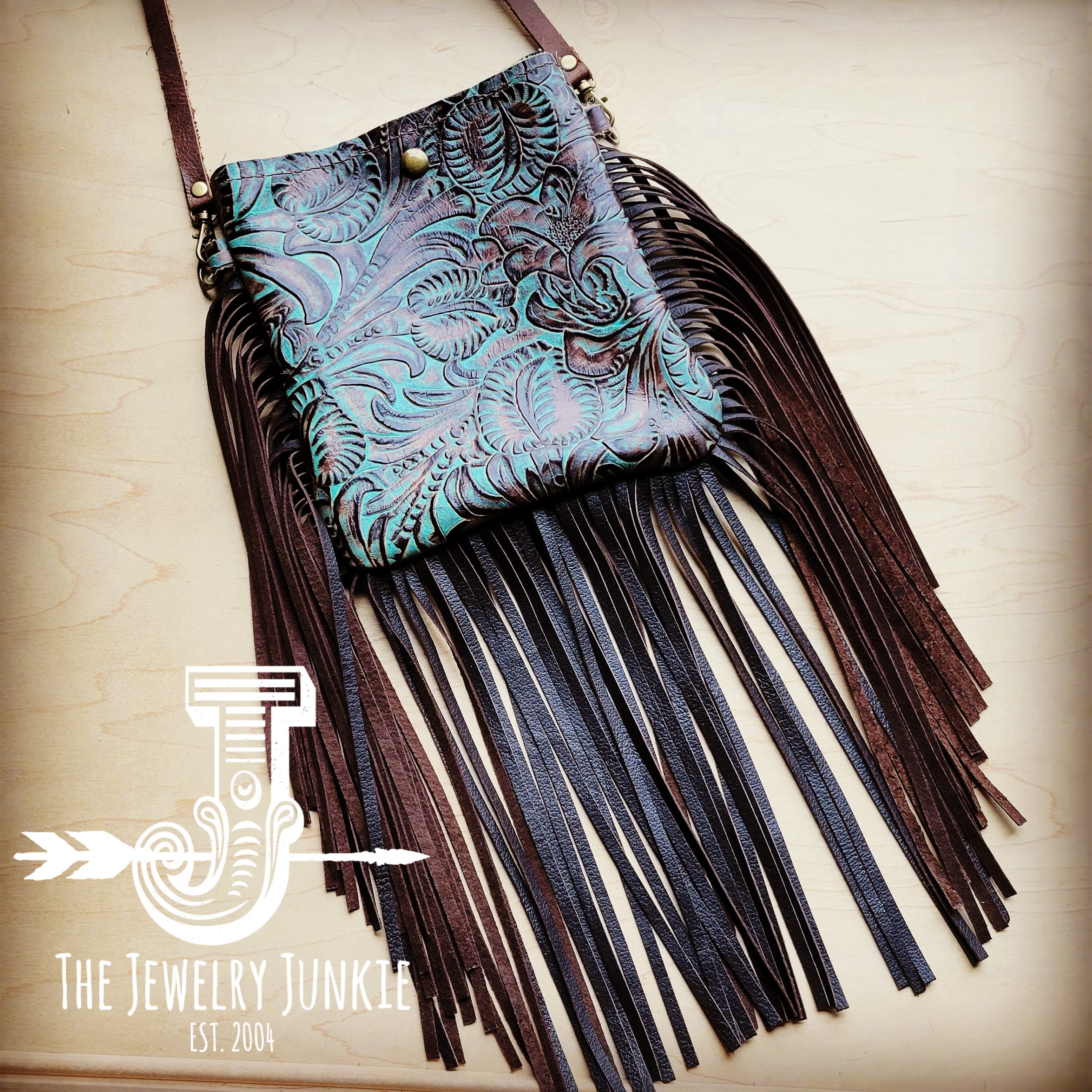 Jewelry Junkie Small Crossbody Handbag with Fringe