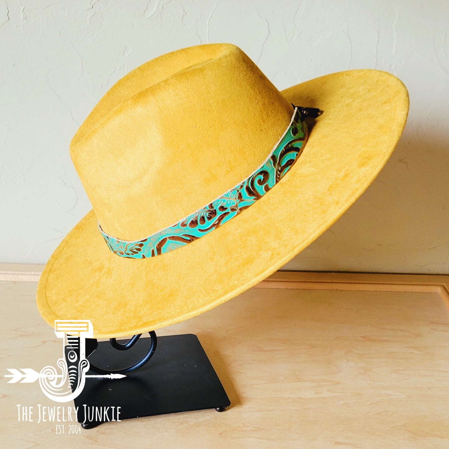 Mustard Boho Western Hat w/ Choice of Leather Hat Band 983x