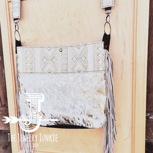 ONE-of-A-KIND Tejas Leather Bucket Handbag Gilded Navajo