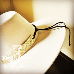 Copper Aztec Embossed Leather Hat Band Only 951x