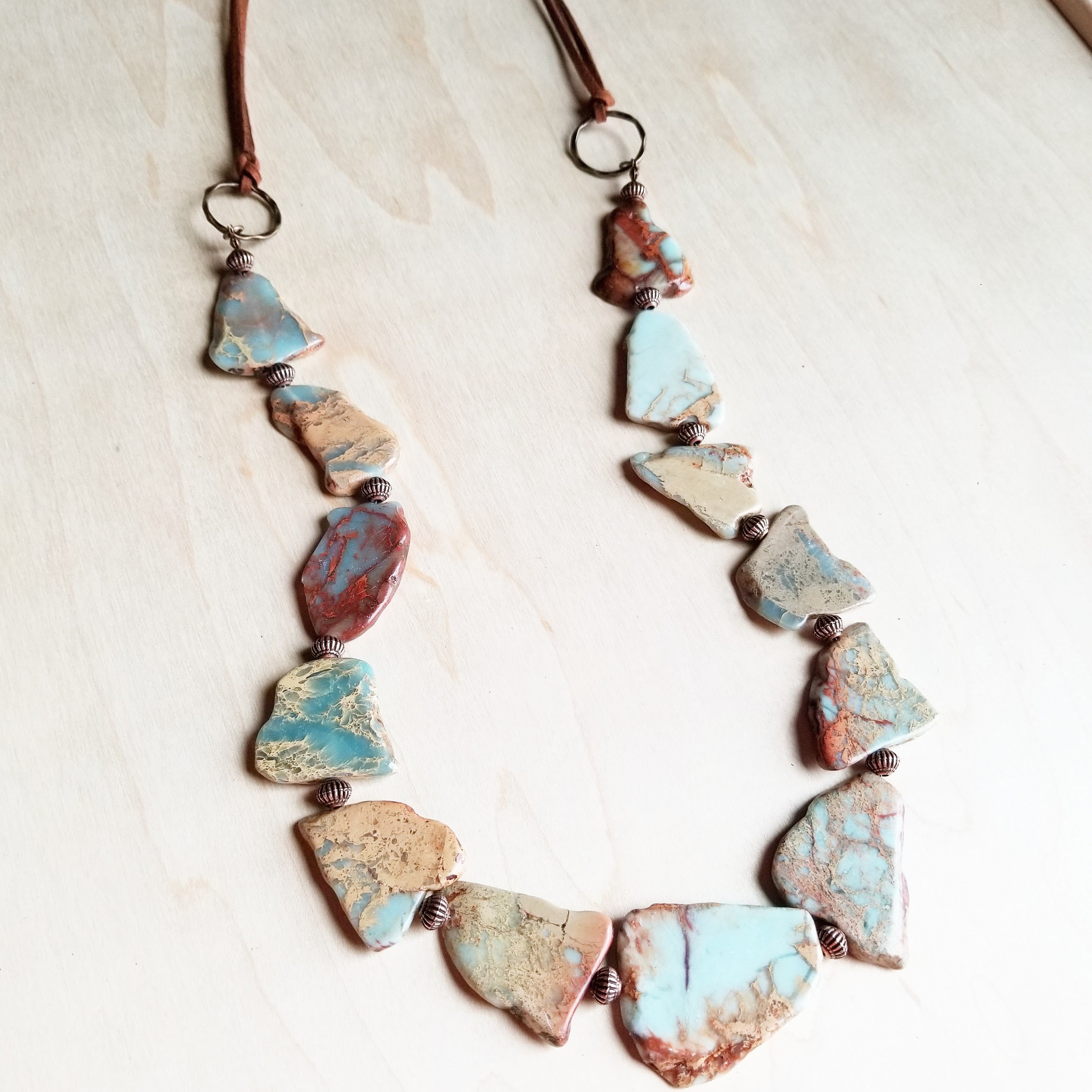 Aqua Terra Slab Necklace 239m - The Jewelry Junkie