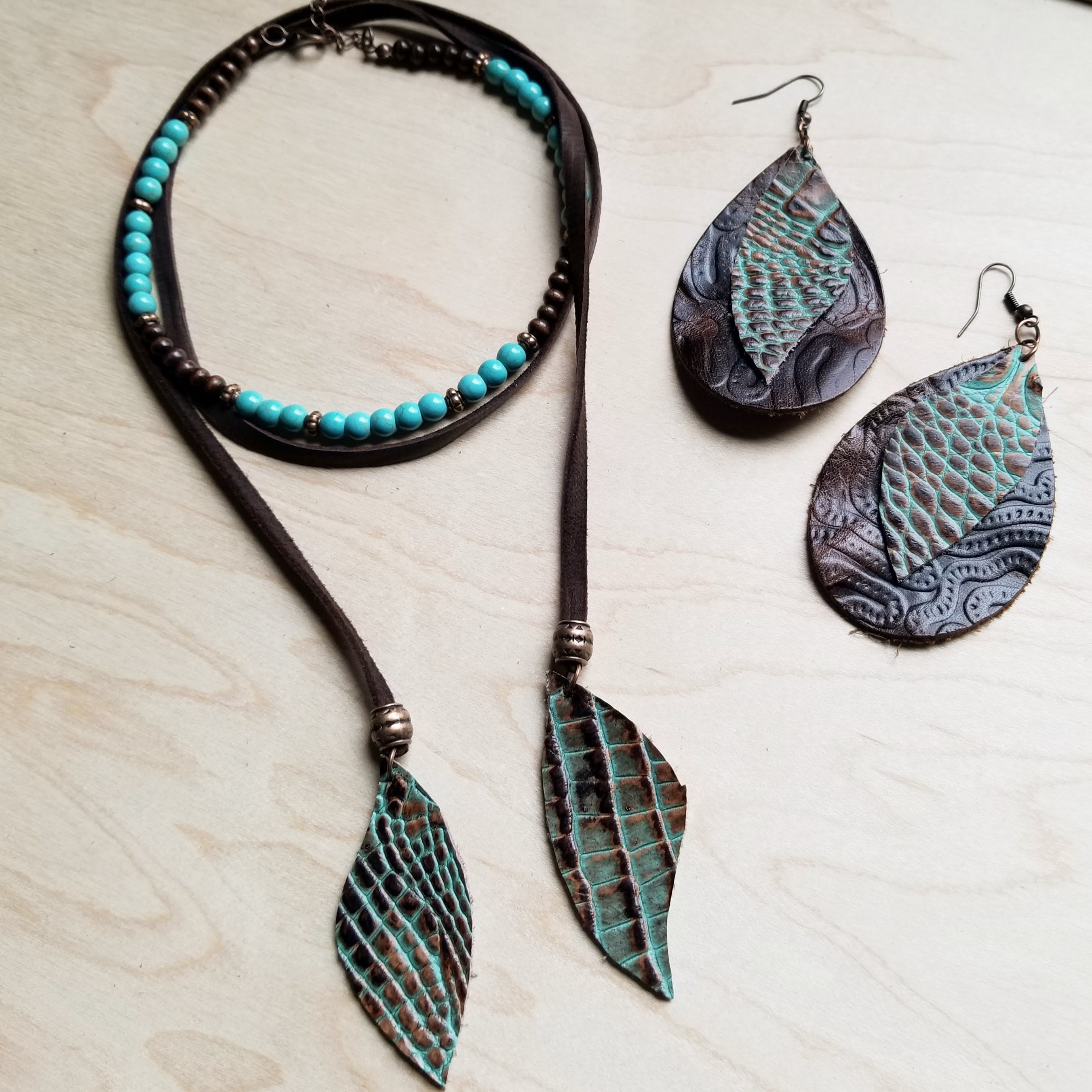 Blue Turquoise Choker Necklace 230G - The Jewelry Junkie