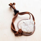 A handmade bead bracelet with natural turquoise from The Jewelry Junkie.