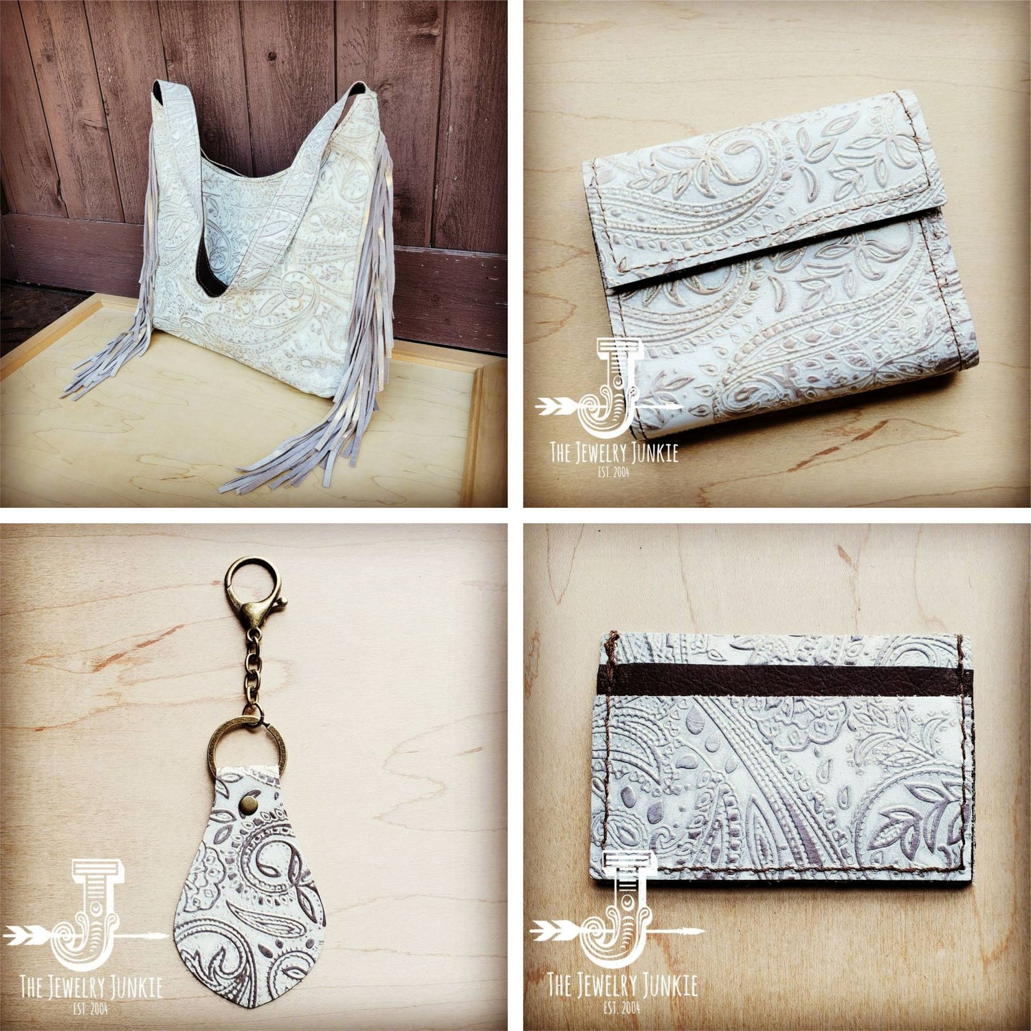 Embossed Leather- Oyster Paisley