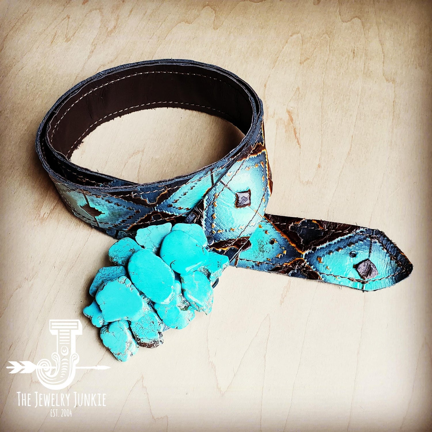 Embossed Leather-Blue Navajo