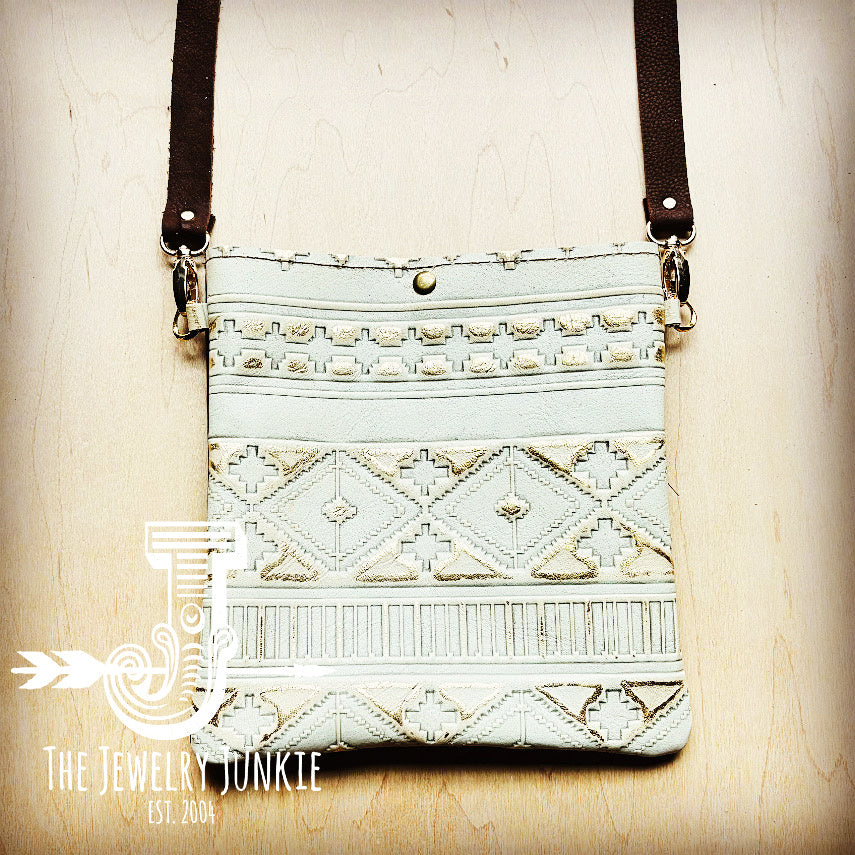 MEDIUM Crossbody Handbag w/ Gilded Navajo Leather 513k