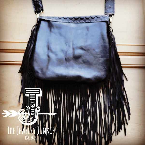 *Hair-On-Hide w/ Black Navajo Flap Crossbody Handbag 513a