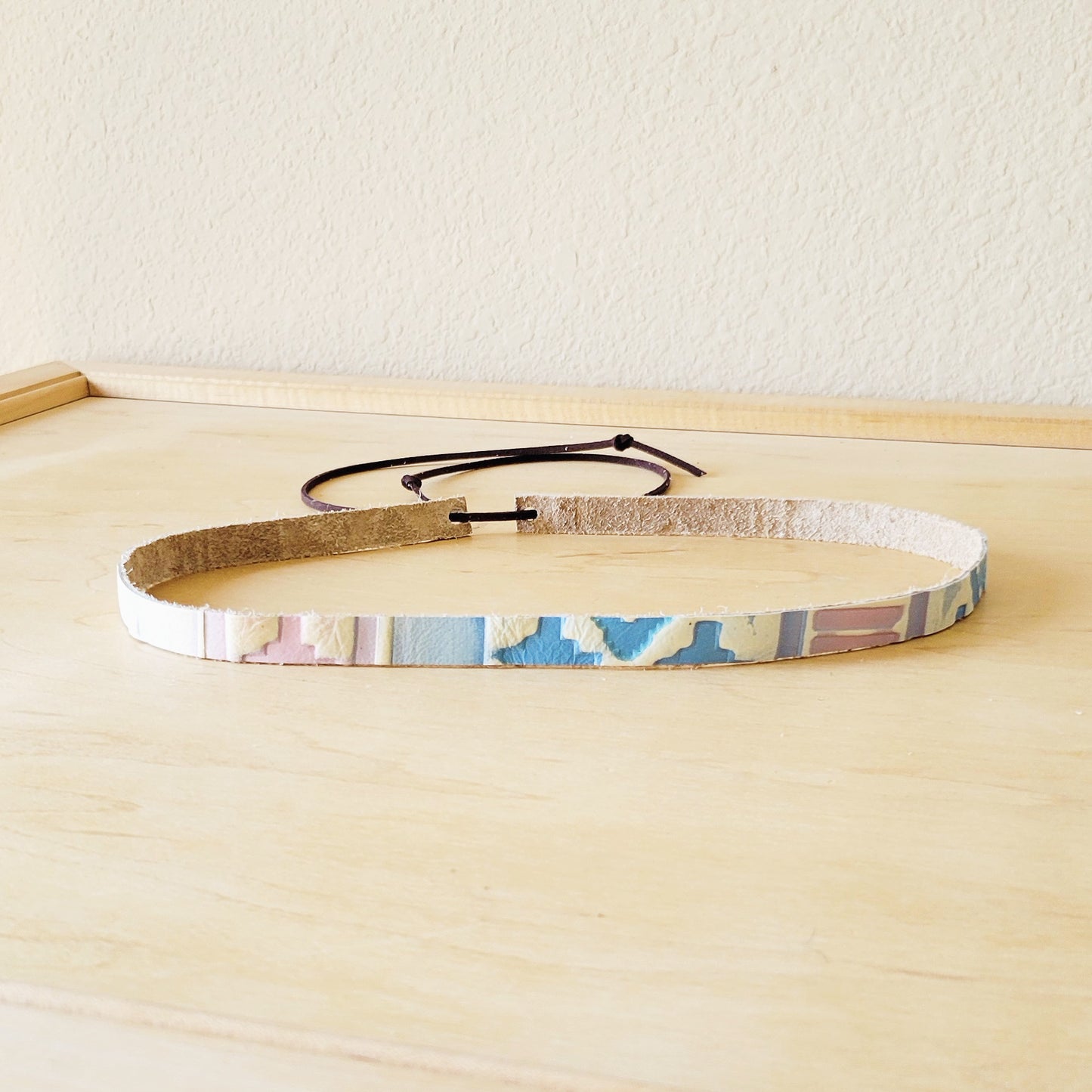 Pastel Navajo Embossed Leather Hat Band Only 950o