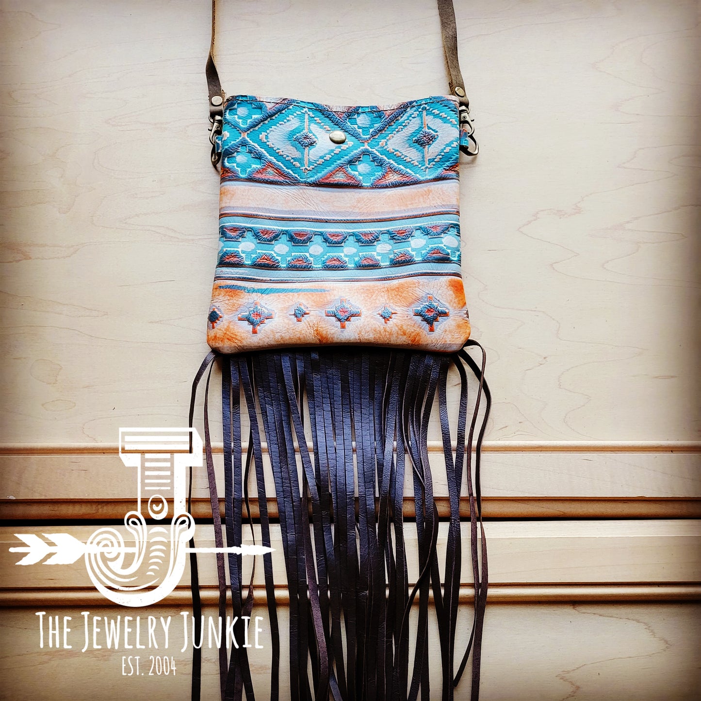 *MEDIUM Crossbody Handbag w/ Terracotta Navajo Leather 512m