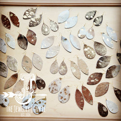 Leather Earring Starter Pack-Hoop-Metallic Hair On Hide-10 Pairs 214m