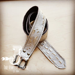 Gold Gator Embossed Genuine Leather Belt 905h