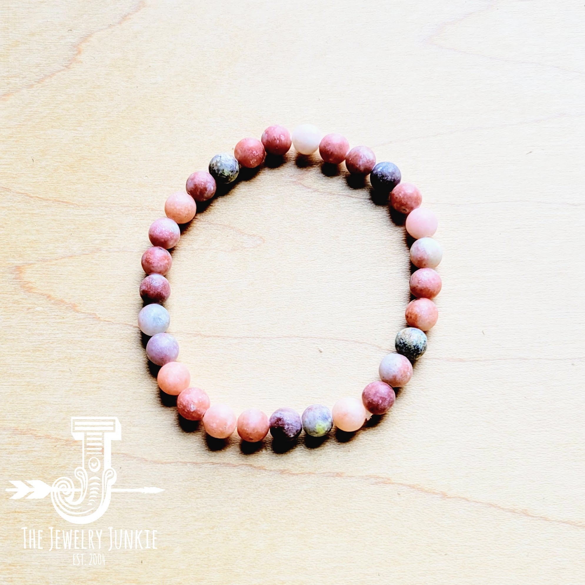 Frosted Marble Jasper Stretch Bracelet