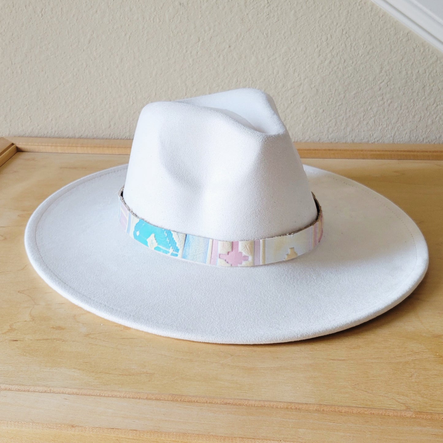 Pastel Navajo Embossed Leather Hat Band Only 950o