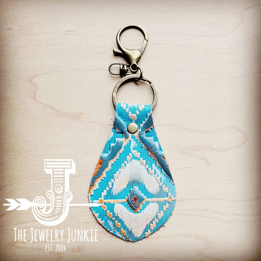 *Leather Keychain-Terracotta Navajo 702y