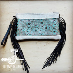**Hair on Hide Handbag w/ Napolis Accent & Fringe 513t