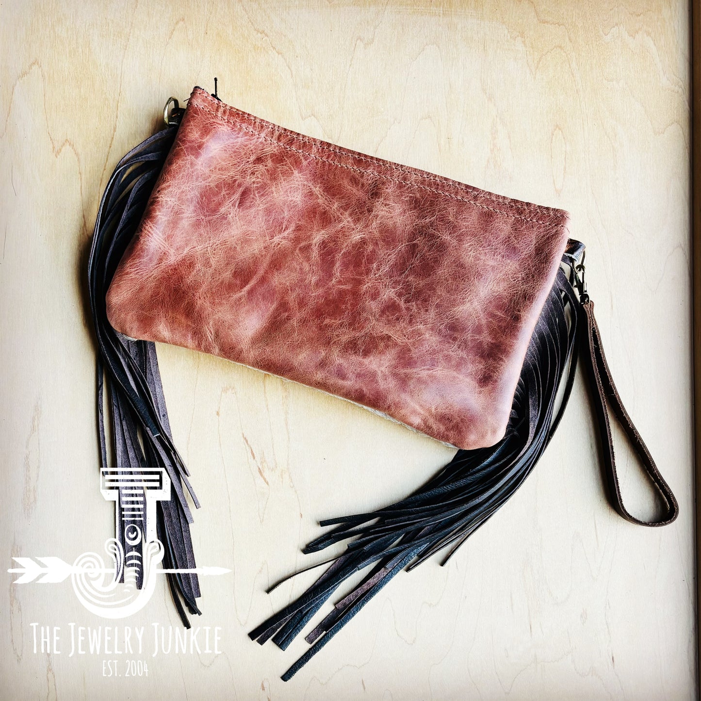 **Hair on Hide Handbag w/ Napolis Accent & Fringe 513t