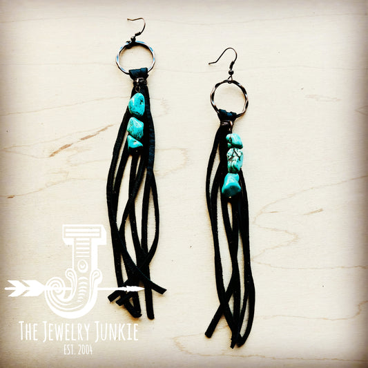 Leather Fringe Earrings
