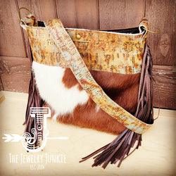 *Tejas Leather Bucket Hide Handbag w/ Tarnished Copper Accent 511x