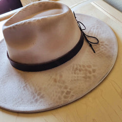 CUSTOM BRIDAL Hand-Painted Cowgirl Western Boho Hat & Band A27
