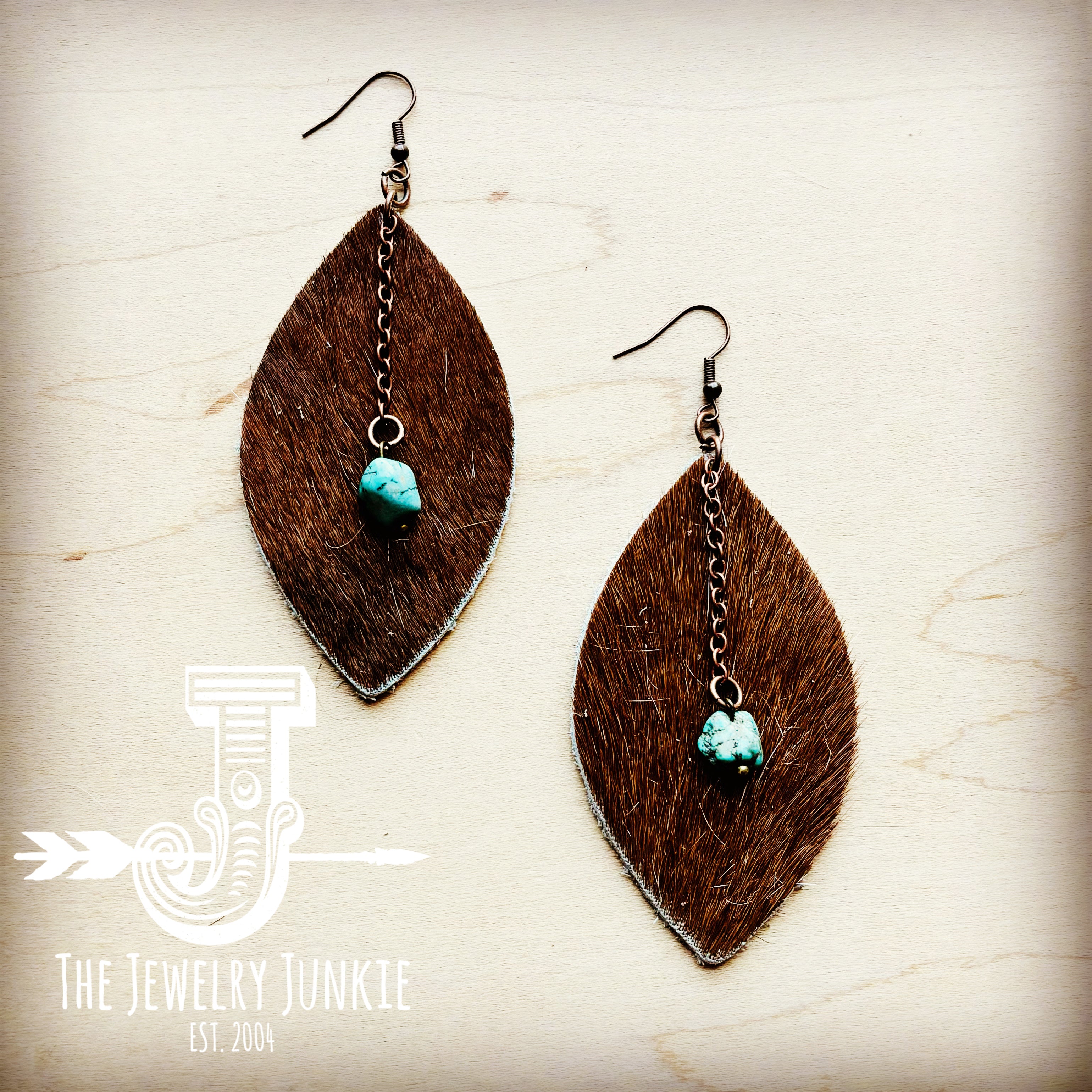 Leather Oval Brown Hair-on-Hide