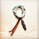 Aqua Terra Double Strand Beaded Bracelet w/ Tassel