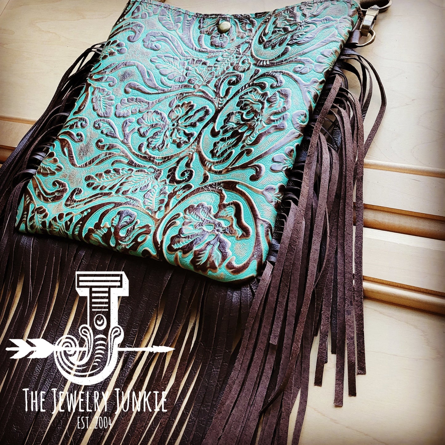 Small Crossbody Handbag w/ Cowboy Leather Full Fringe 511s