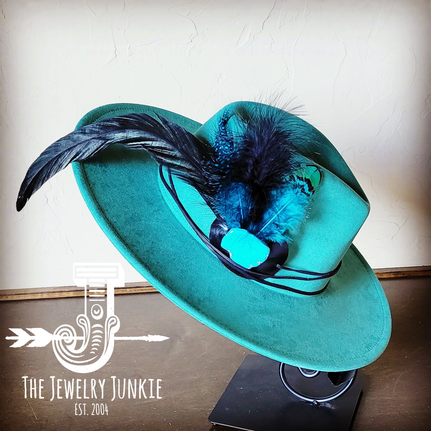 Boho Western Hat w/ Choice of Feather Hat Band-Sage 982b