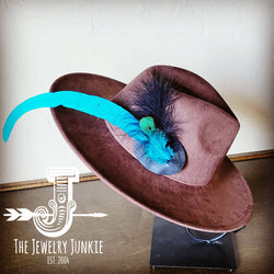 Turquoise/Black Fluffy Feather Hat Band (Band Only) 983m