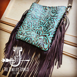 Small Crossbody Handbag w/ Cowboy Leather Full Fringe 511s