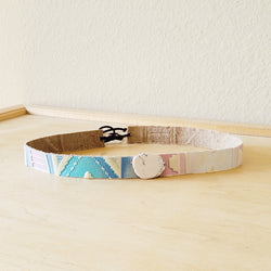 Pastel Navajo Embossed Leather Hat Band w/ Turquoise Slab 950p