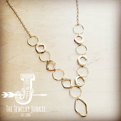 *Matte Gold Multi Hoop Necklace w/ Clasp  251n