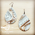 Leather Teardrop Earring