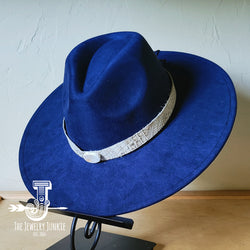 Boho Western hat with genuine leather hat band and Turquoise stone