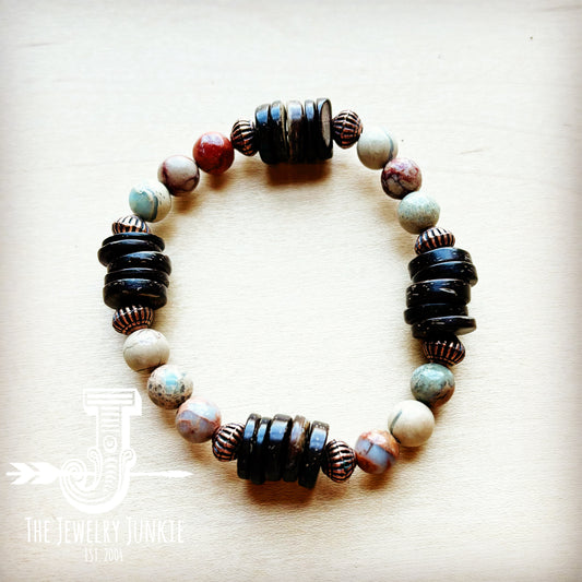 Aqua Terra and Wood Bracelet