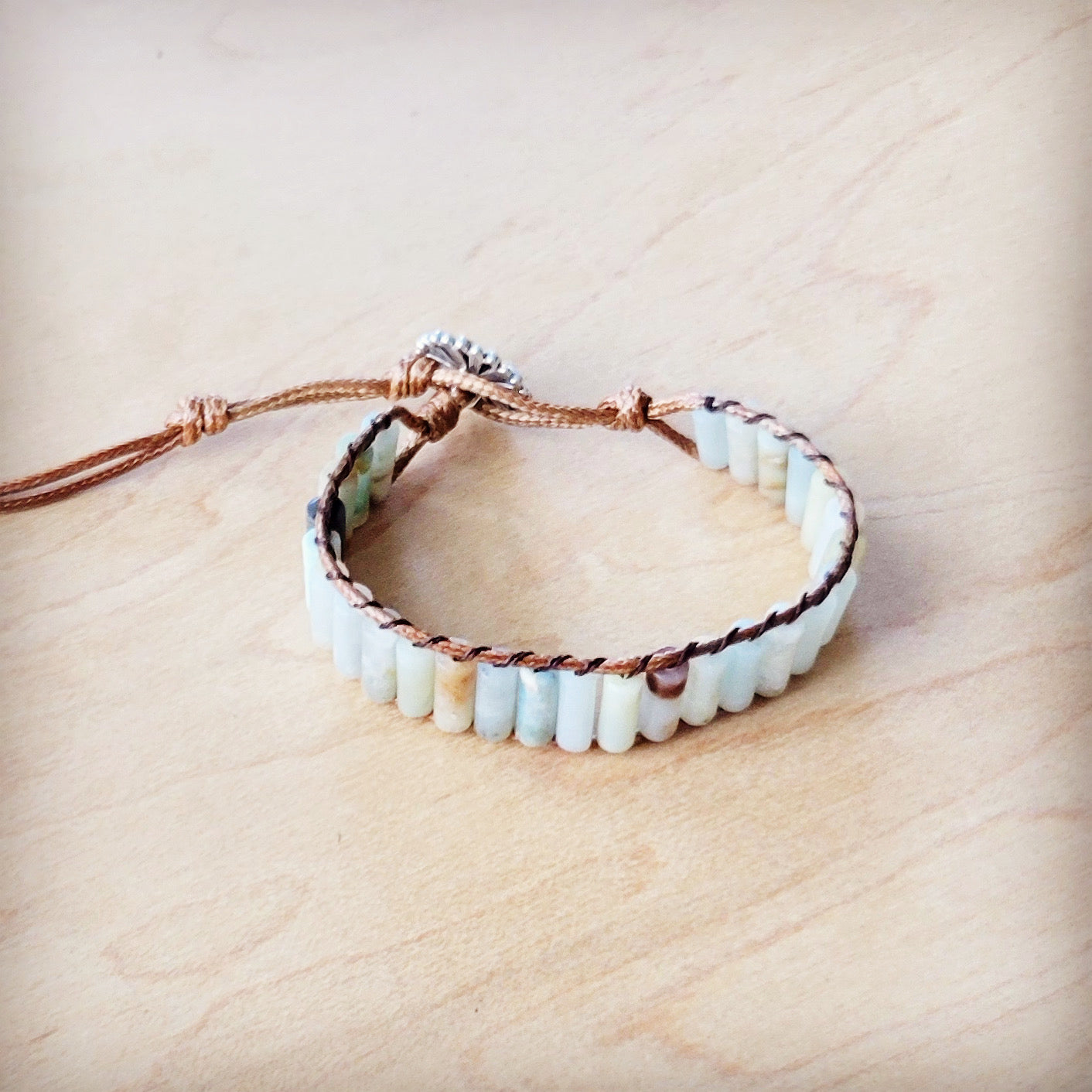 Woven Amazonite Stacked Stone Beaded Bracelet 810m – The Jewelry