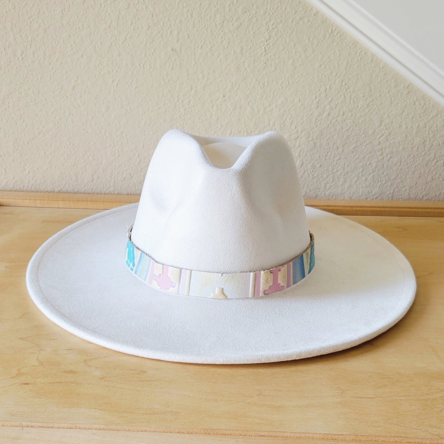 Pastel Navajo Embossed Leather Hat Band Only 950o