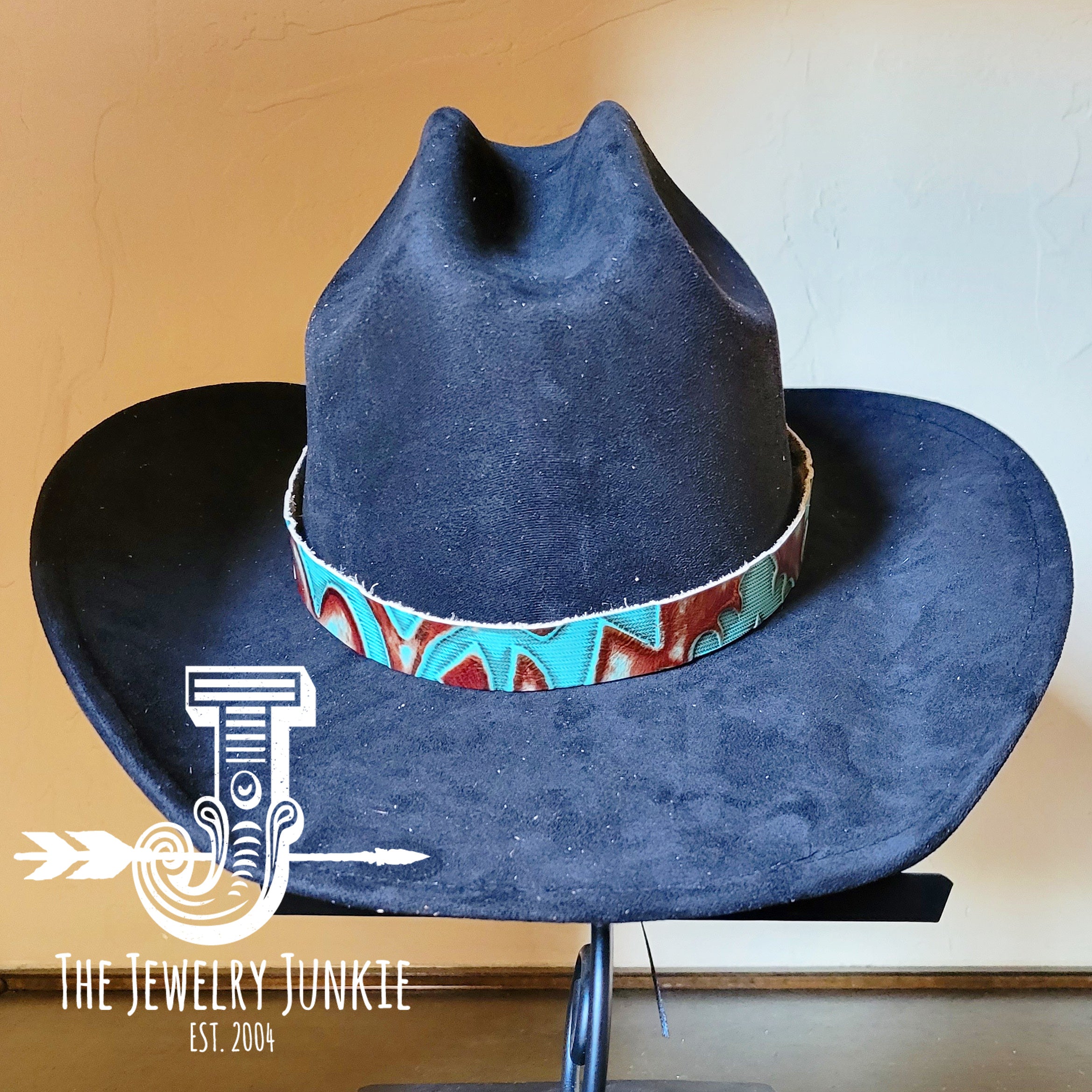 Hat band, Cowboy hat Accessories, Adjustable Fedora Hatband, Unisex Western  Hat Jewelry, Cowgirl Hat band, Hatband for women (Blue, Black, Silver)