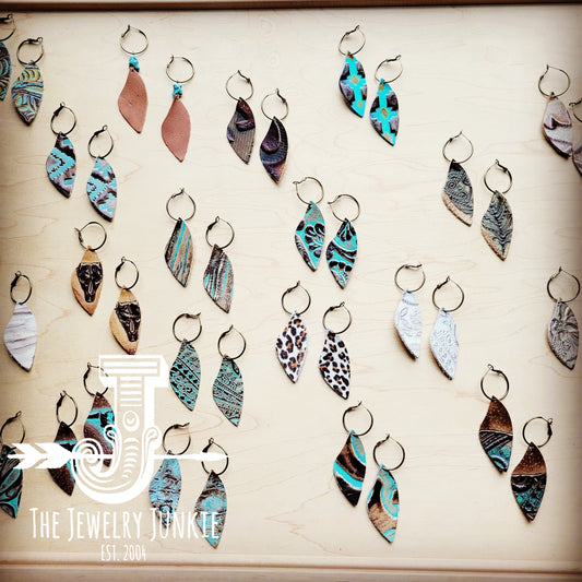 Leather Earring Starter Pack-Hoop-Embossed