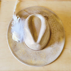 CUSTOM Hand-Painted Cowgirl Western Boho Hat & Band (A38)