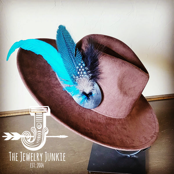 Turquoise Spotted Feather Hat Band (Band Only) 983n