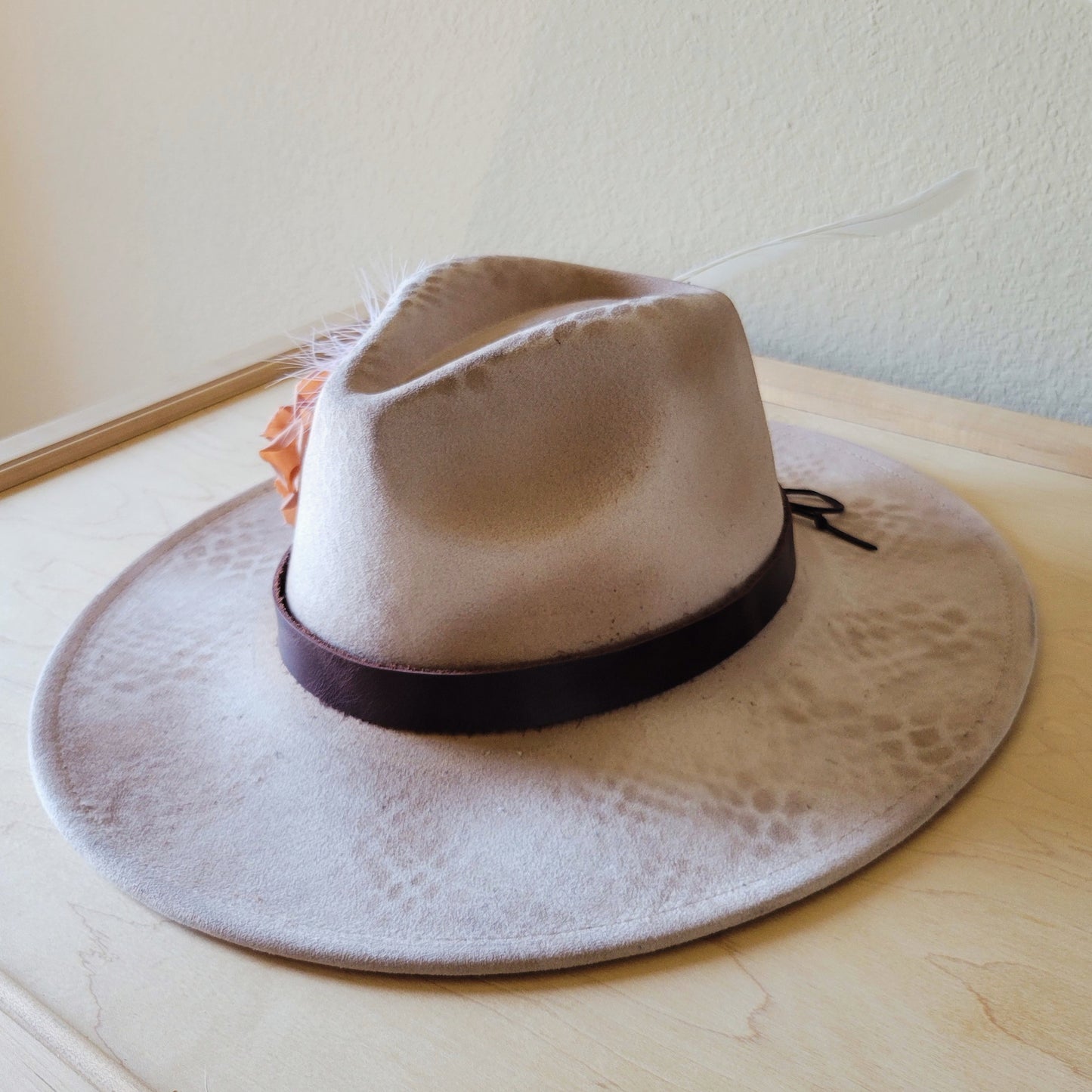 CUSTOM BRIDAL Hand-Painted Cowgirl Western Boho Hat & Band A27