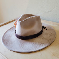 CUSTOM BRIDAL Hand-Painted Cowgirl Western Boho Hat & Band A27