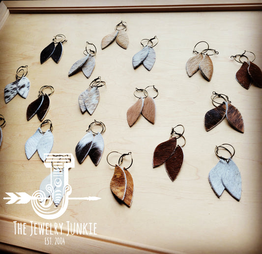 Leather Earring Starter Pack-Hoop-Embossed