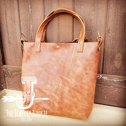 Tejas Brown Leather Bucket Hide Handbag w/ Leopard & Turquoise 512b