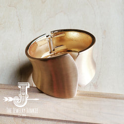 *Wide Matte Gold Cuff Bracelet 807w