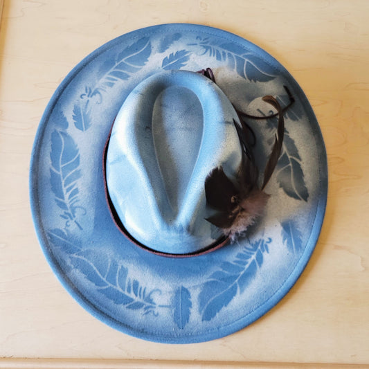 CUSTOM Hand-Painted Branded Cowgirl Western Boho Hat A69