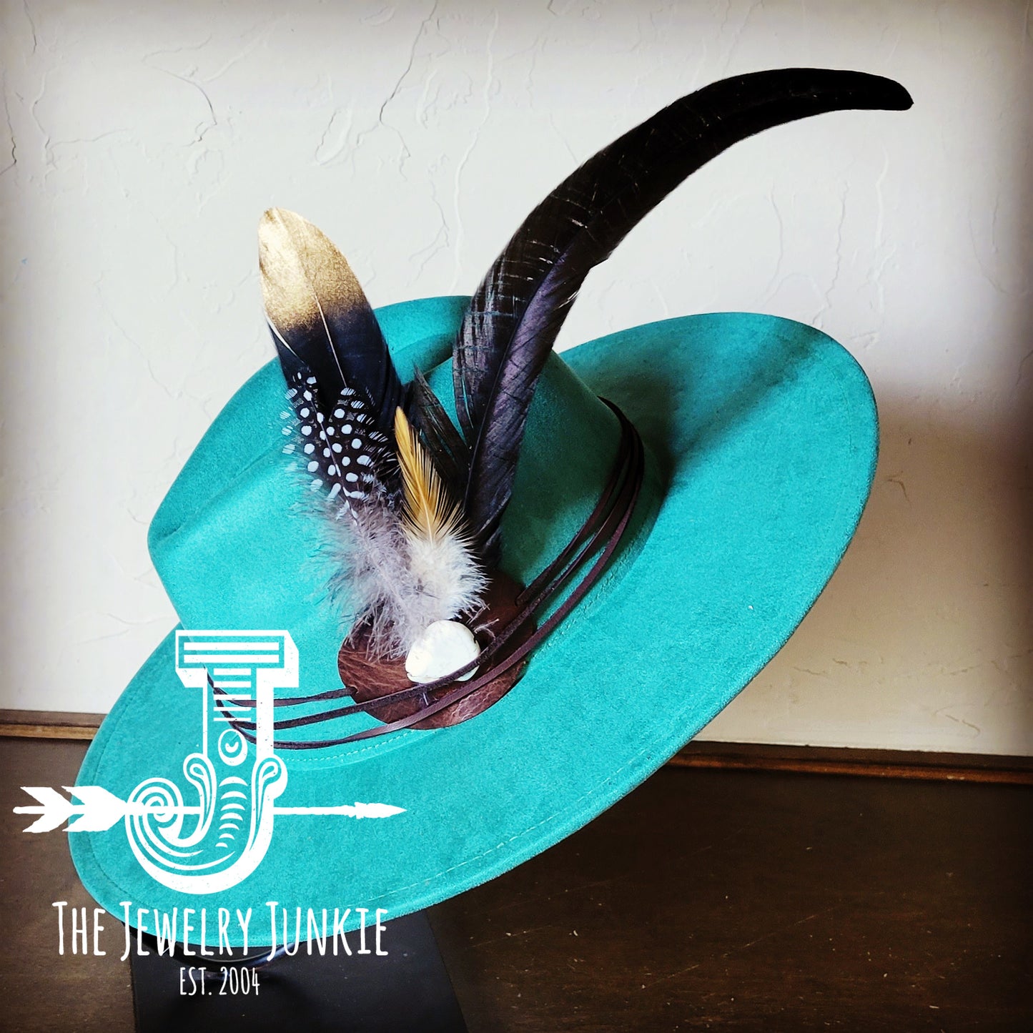 Boho Western Hat w/ Choice of Feather Hat Band-Sage 982b