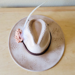 CUSTOM BRIDAL Hand-Painted Cowgirl Western Boho Hat & Band A27