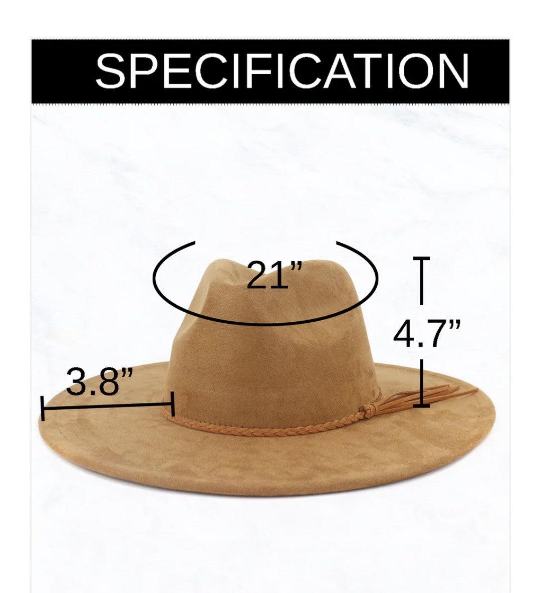 Boho Western Hat w/ Feather Tie Hat Band-Blush 982n
